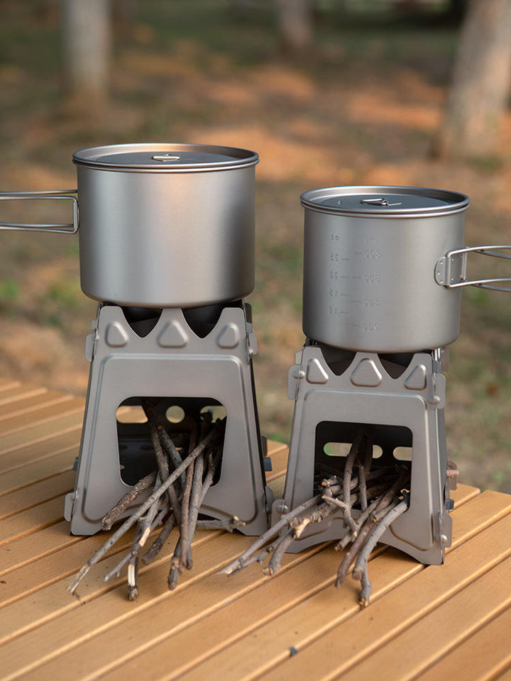 Titanium Windproof Collapsible Stove (Ultralight Pack-Flat Bio Stove)