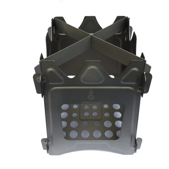 Titanium Windproof Collapsible Stove (Ultralight Pack-Flat Bio Stove)