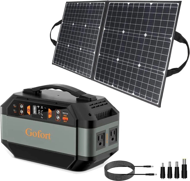 5-in-1 DC adapter kit for connecting the 100W panel to popular portable power stations