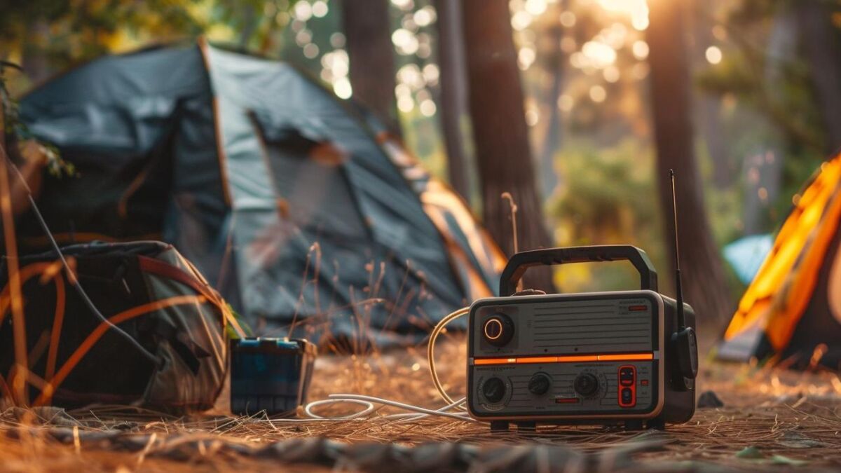 Emergency radio, power bank with solar rechargeable essential survival gear in USA
