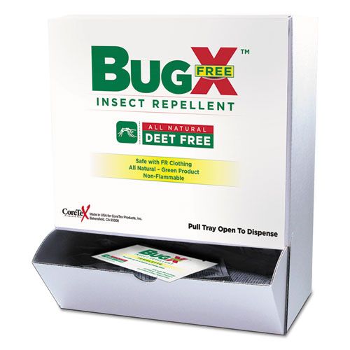 BugX Insect Repellent Skin Protection Solution, FR Safe, 0.27 oz, Towelette, 1 Each