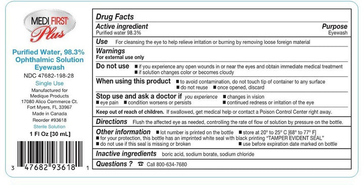 Eye Wash, 1 oz., Screw Top