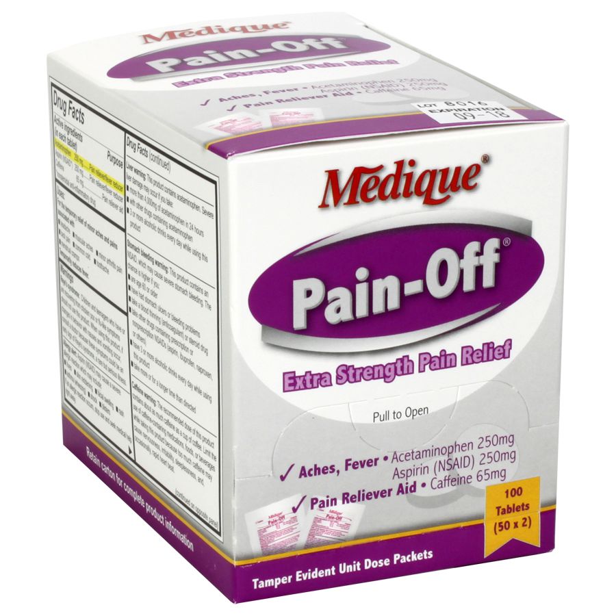 Pain-Off Extra-Strength Pain Relief, 100/Box