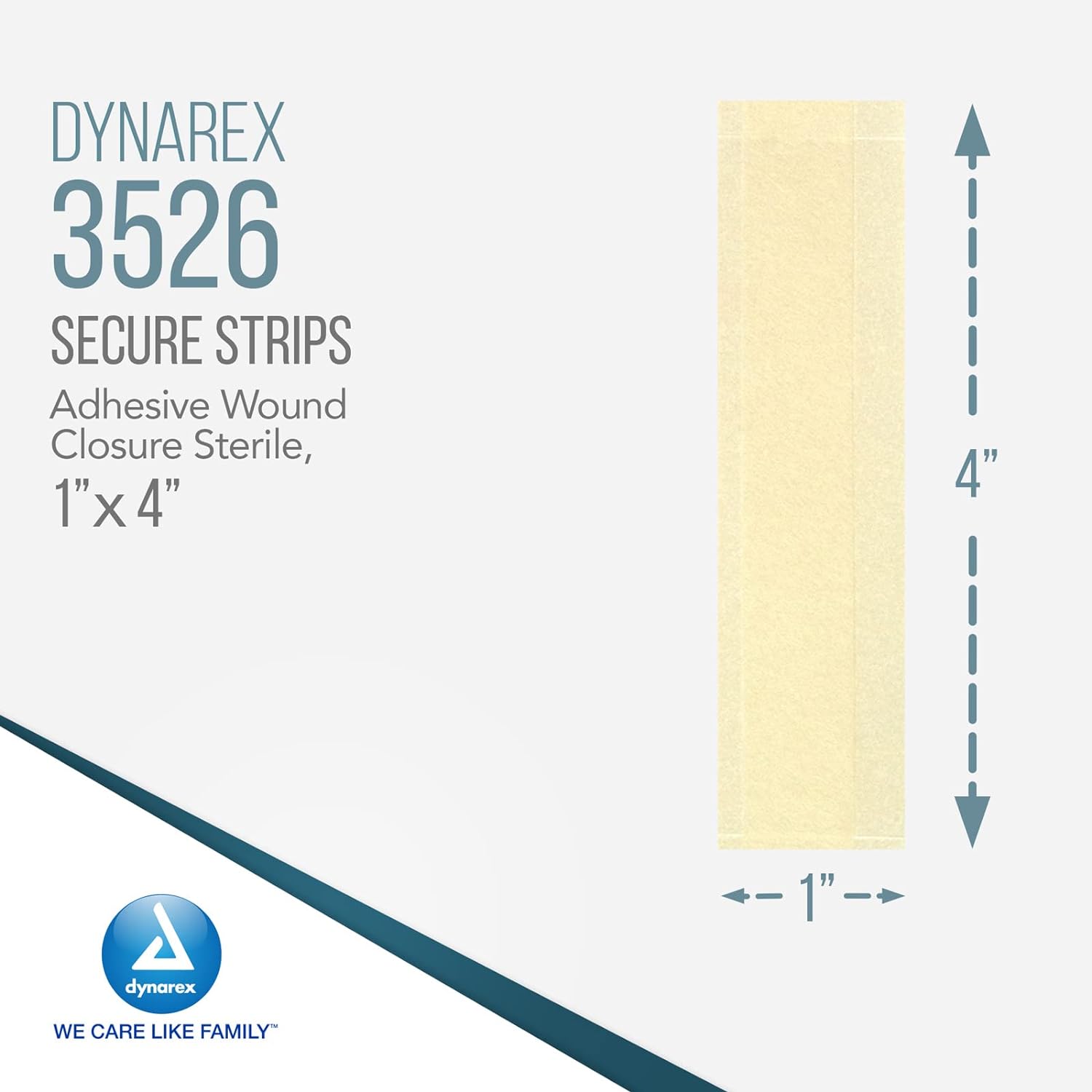 1" x 4" SecureStrip Adhesive Wound Closures, 4 per pouch