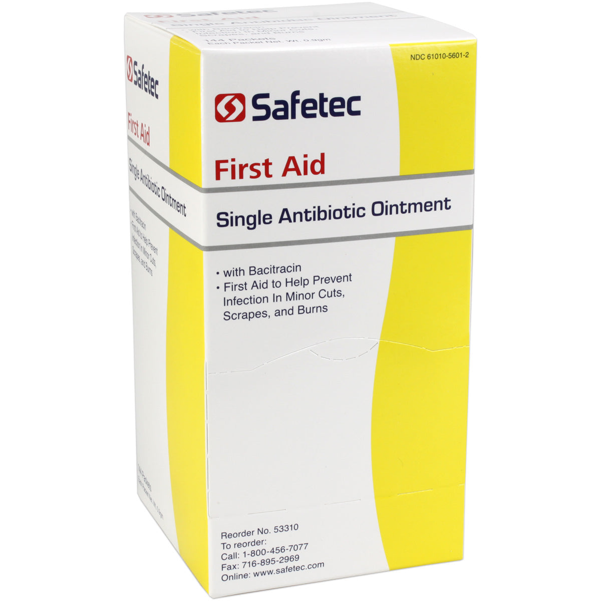 Single Antibiotic (Bacitracin) .9gm. Pouch, 144 per box