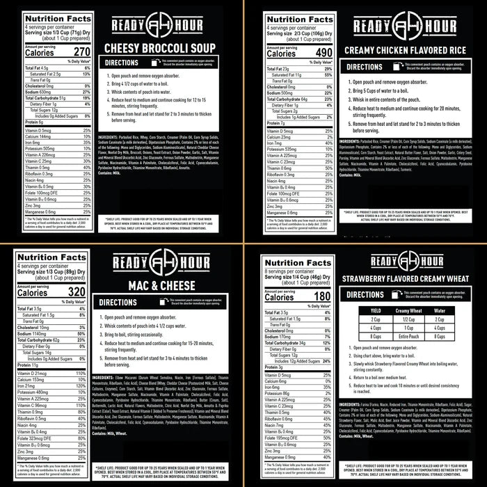 Ready Hour 4-Week Emergency Food Supply – 250 Servings