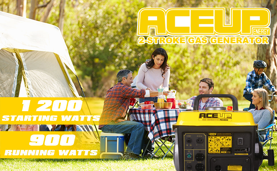 Aceup Energy 1,200W Gas Powered Generator, Small Portable Generator for Home Use Camping Ultralight, EPA & CARB Compliant