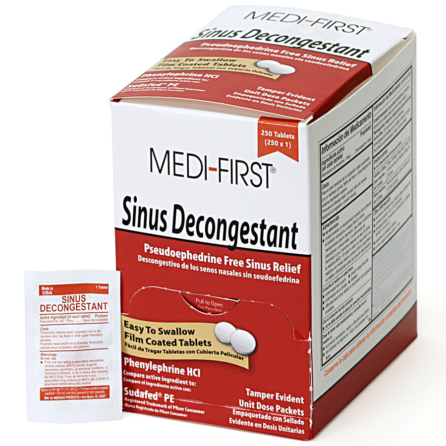 Sinus Decongestant, 250/box