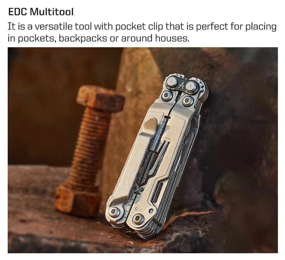 SOG PowerPint 18 - in - 1 Tactical Multi - Tool with Folding Pliers & Knife - Compact EDC Gear for Outdoor Camping, Survival & Hiking - BSG
