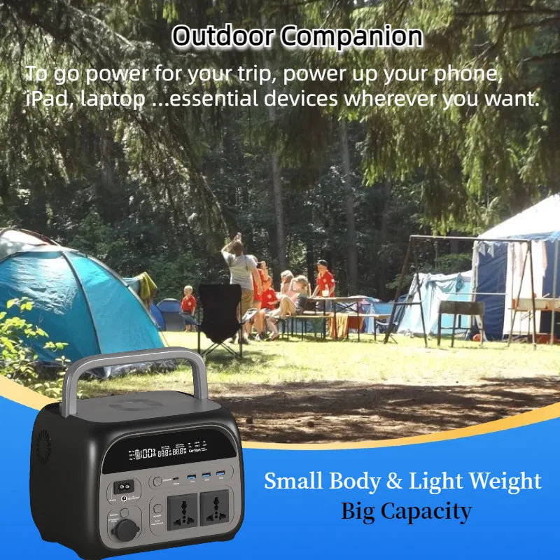 LiFePO4 Portable Power Station – 200W to 2600W Outdoor Emergency Generator