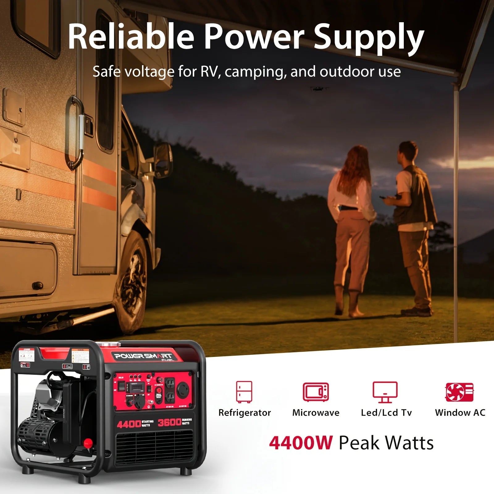 PowerSmart 4400W Portable Inverter Generator – Quiet, Lightweight & RV Ready | BasicSurvivalGear.com
