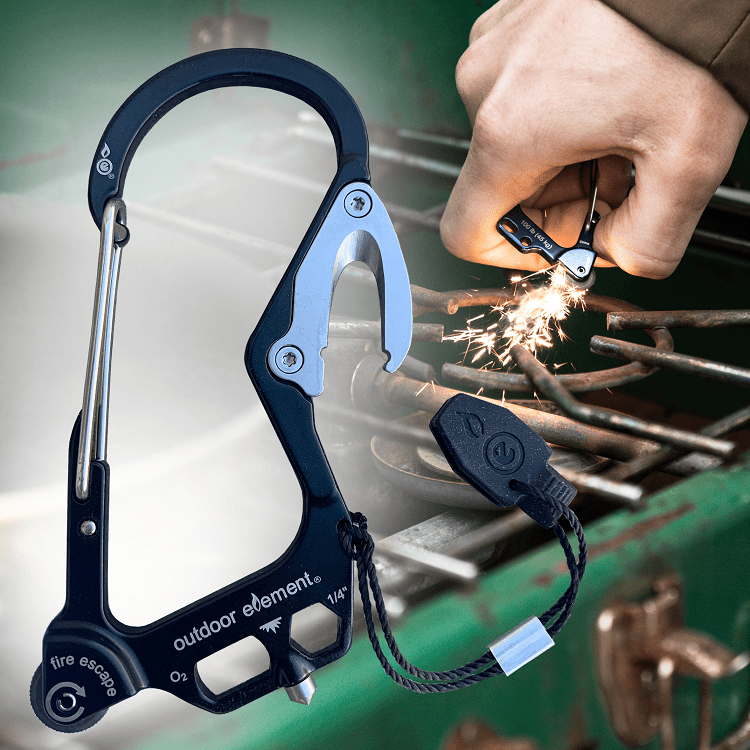 Fire Escape: Fire - Starting Multitool Carabiner - BSG