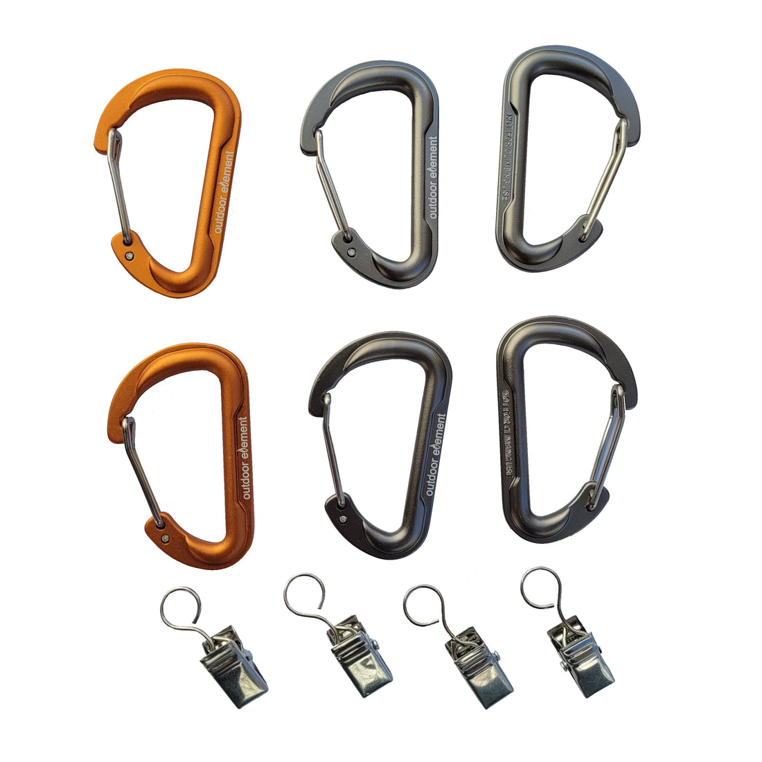Gearbiner Clipset – Durable Aluminum Carabiner Clips for Keys, Gear, and Outdoor Use - BSG