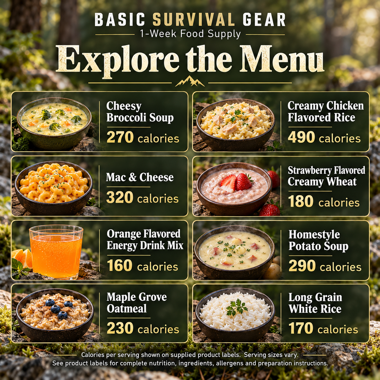Ready Hour 4-Week Emergency Food Supply – 250 Servings