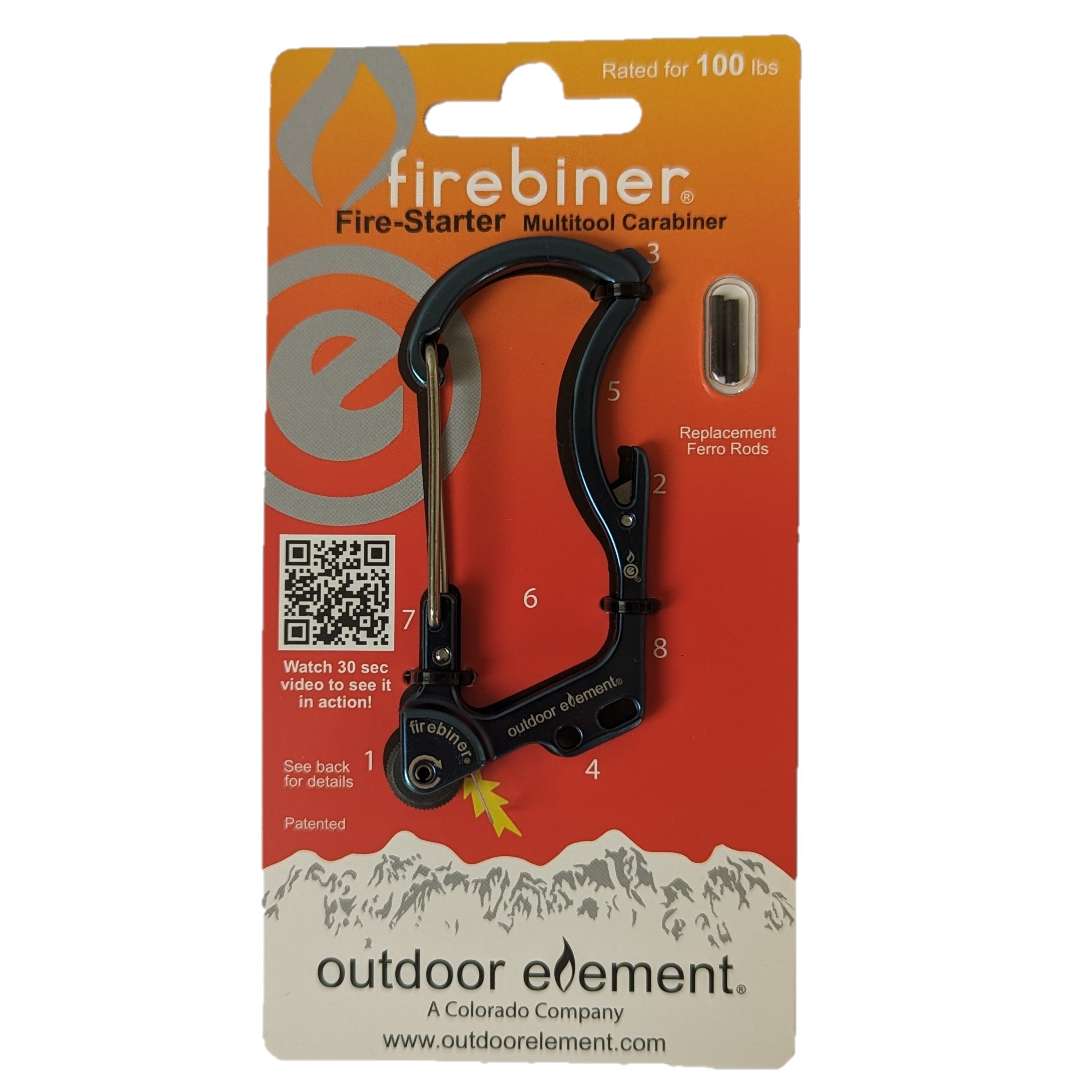 Firebiner: Fire - starting Multitool Carabiner - BSG