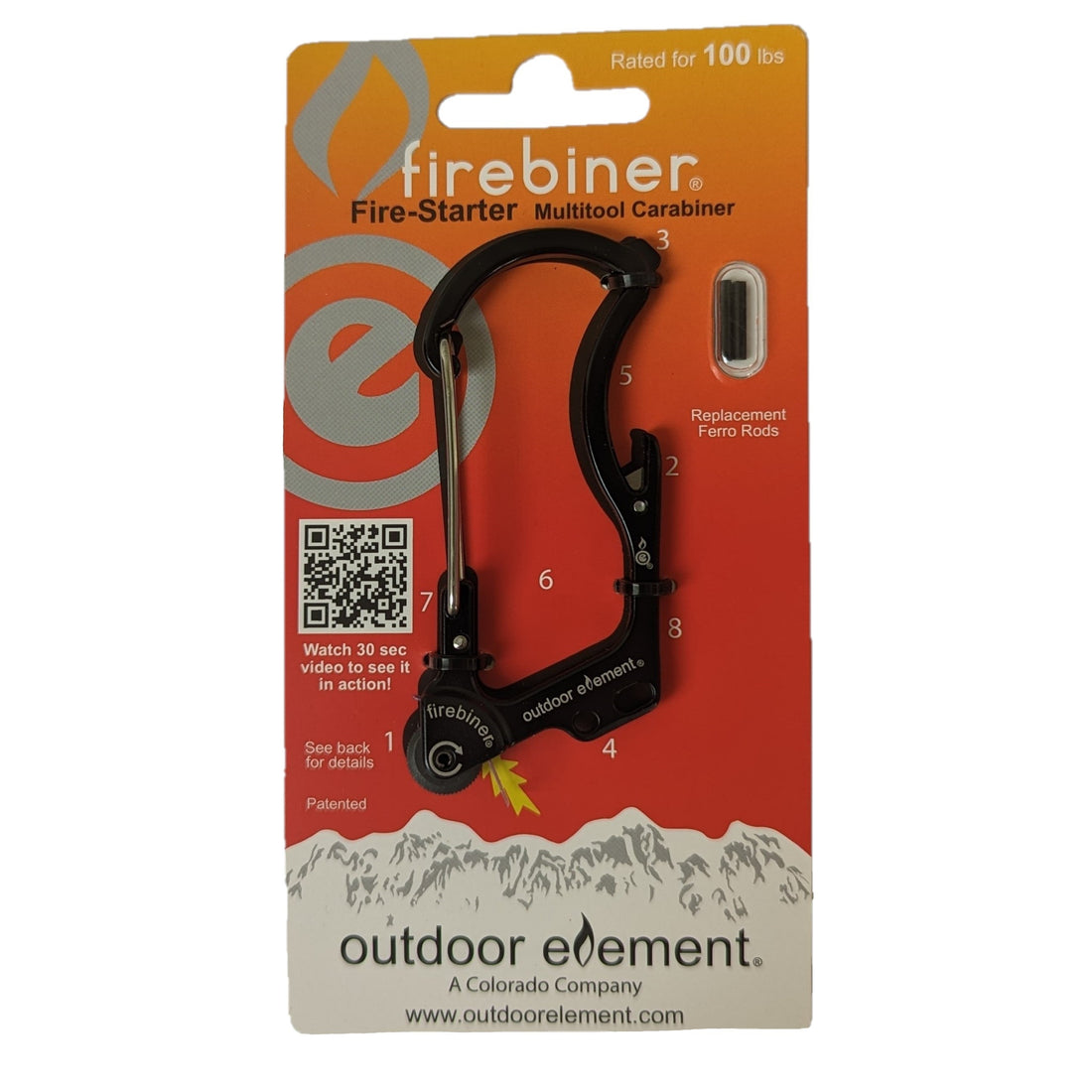 Firebiner: Fire - starting Multitool Carabiner - BSG