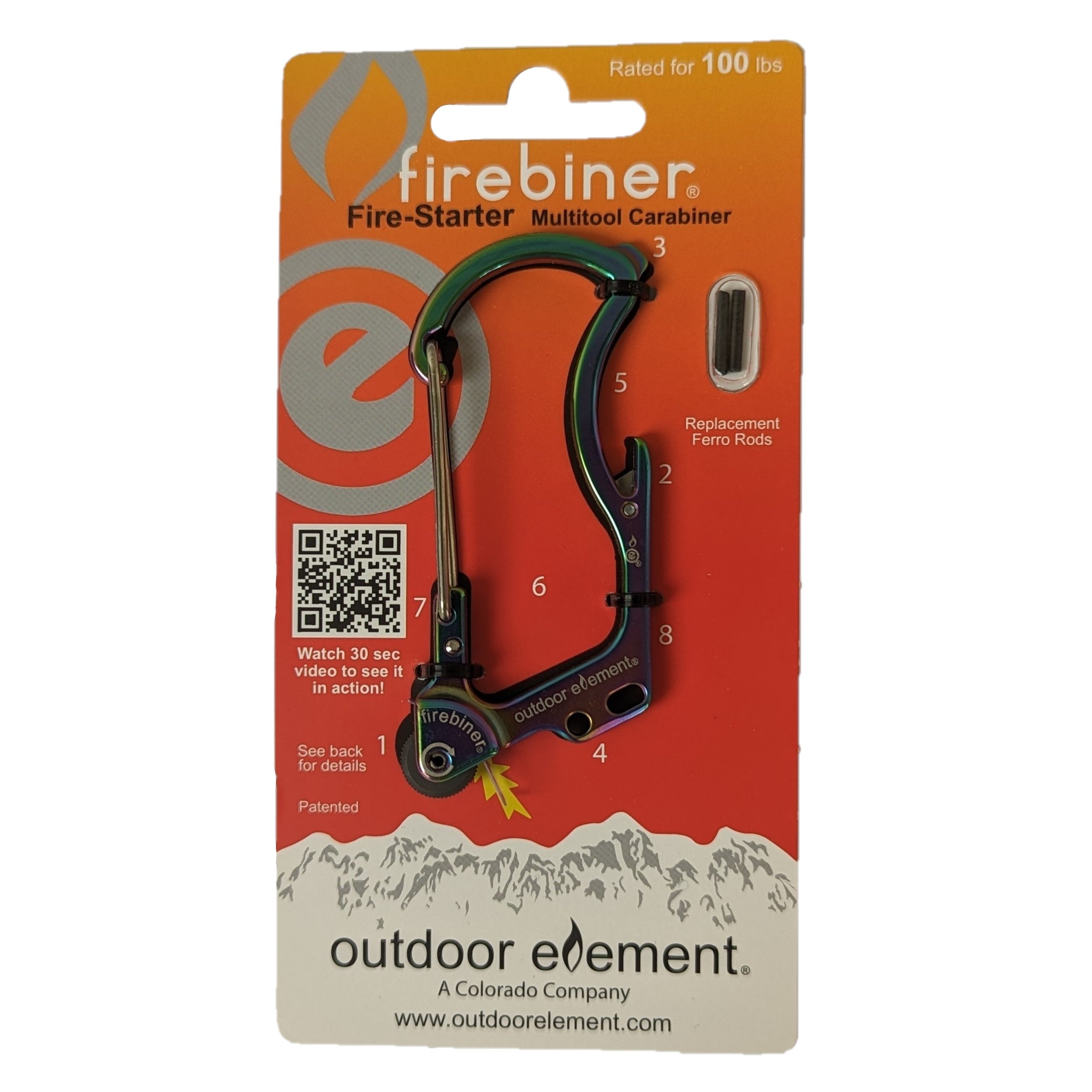 Firebiner: Fire - starting Multitool Carabiner - BSG