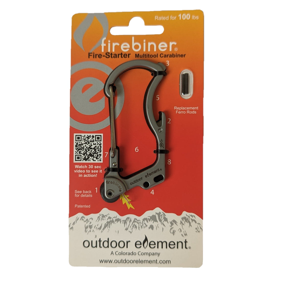 Firebiner: Fire - starting Multitool Carabiner - BSG