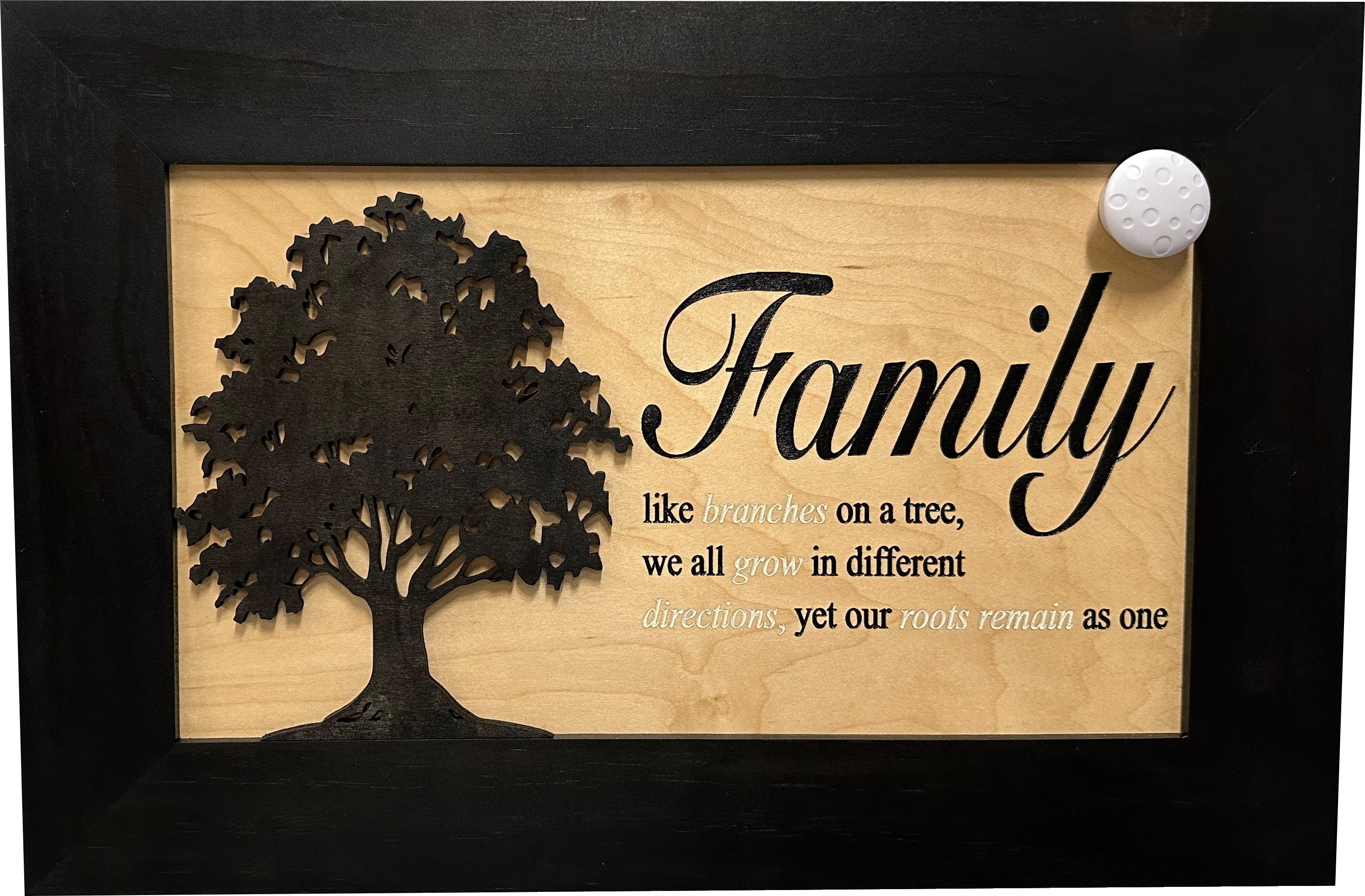 Handcrafted Black Family Tree Hidden Gun Storage Decorative Cabinet