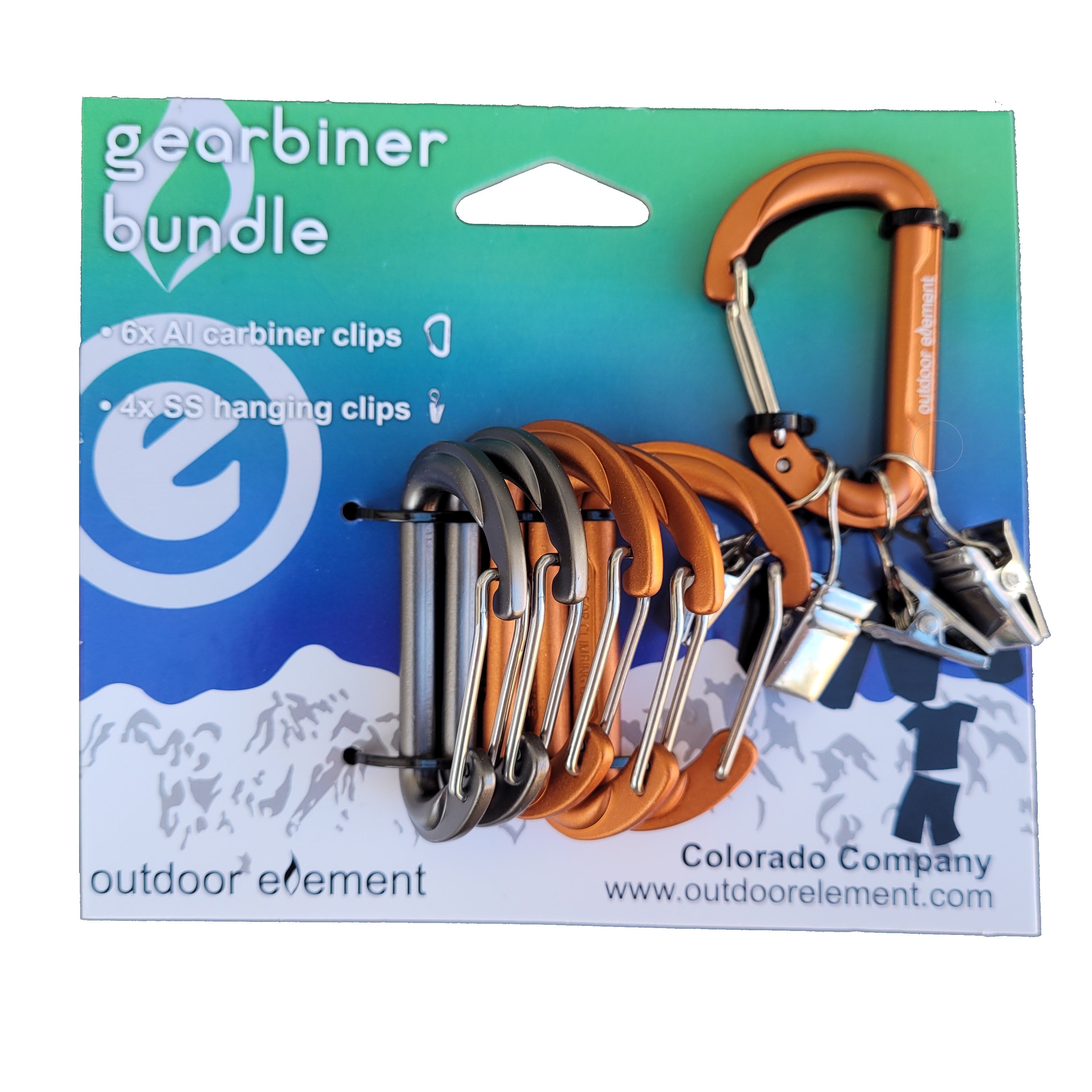 Gearbiner Clipset – Durable Aluminum Carabiner Clips for Keys, Gear, and Outdoor Use - BSG