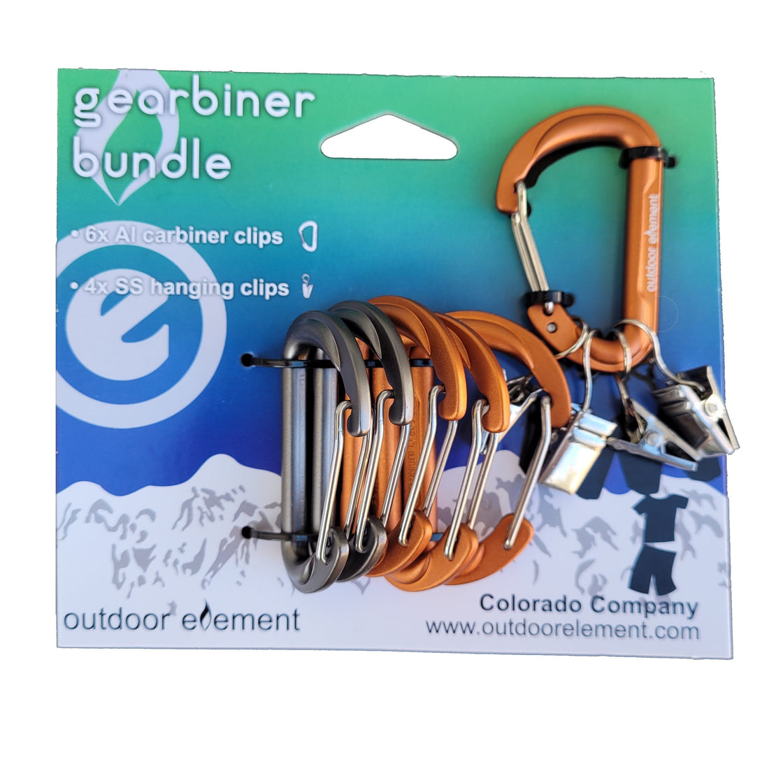 Gearbiner Clipset – Durable Aluminum Carabiner Clips for Keys, Gear, and Outdoor Use - BSG