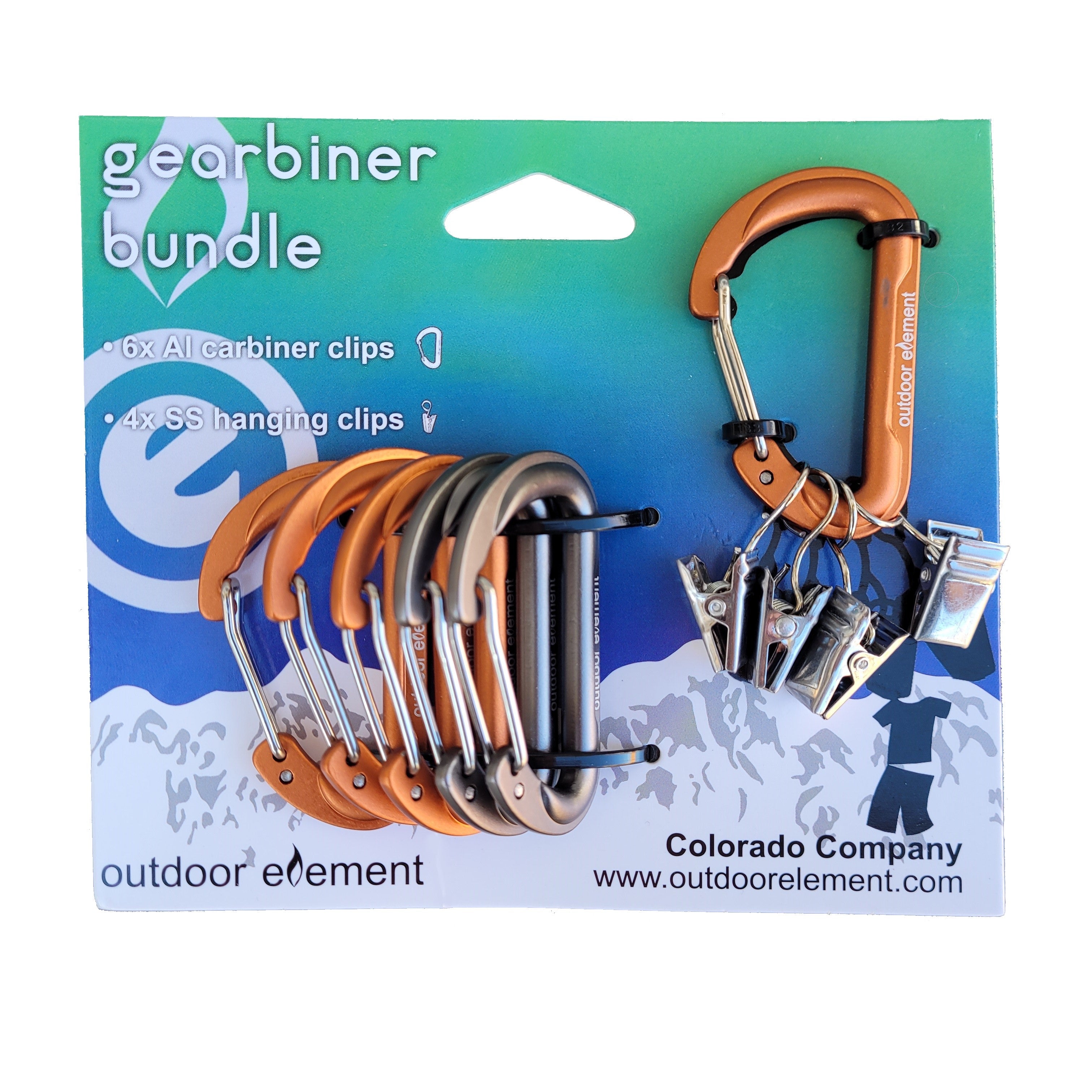 Gearbiner Clipset – Durable Aluminum Carabiner Clips for Keys, Gear, and Outdoor Use - BSG