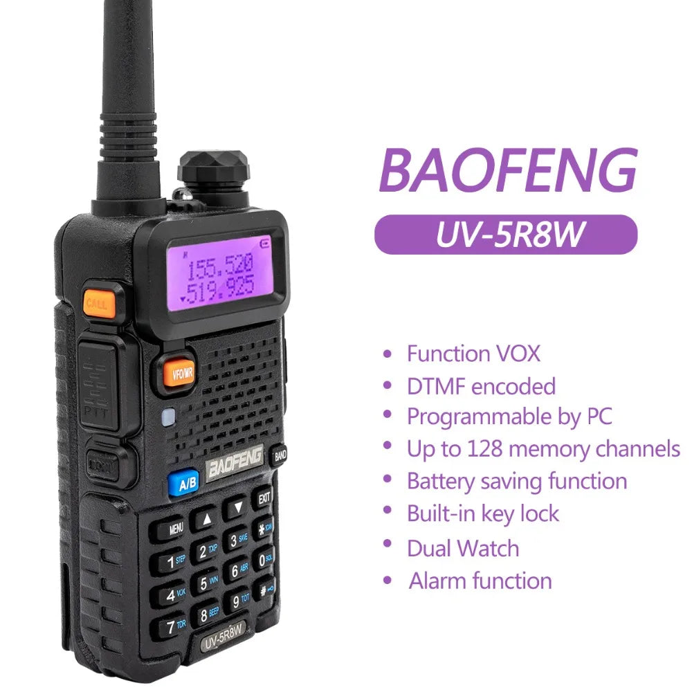 Baofeng UV-5R 8W Dual-Band Long-Range Walkie Talkie