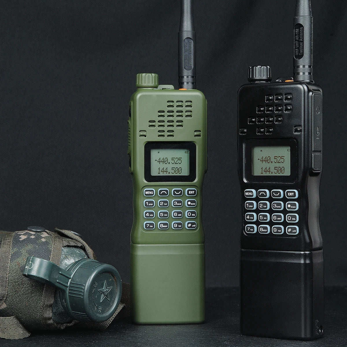 Walkie-talkie Baofeng AR-152 de 15 W, potente radio bidireccional CB, batería de 12000 mAh, transceptor táctico de largo alcance AN PRC-152 de doble banda