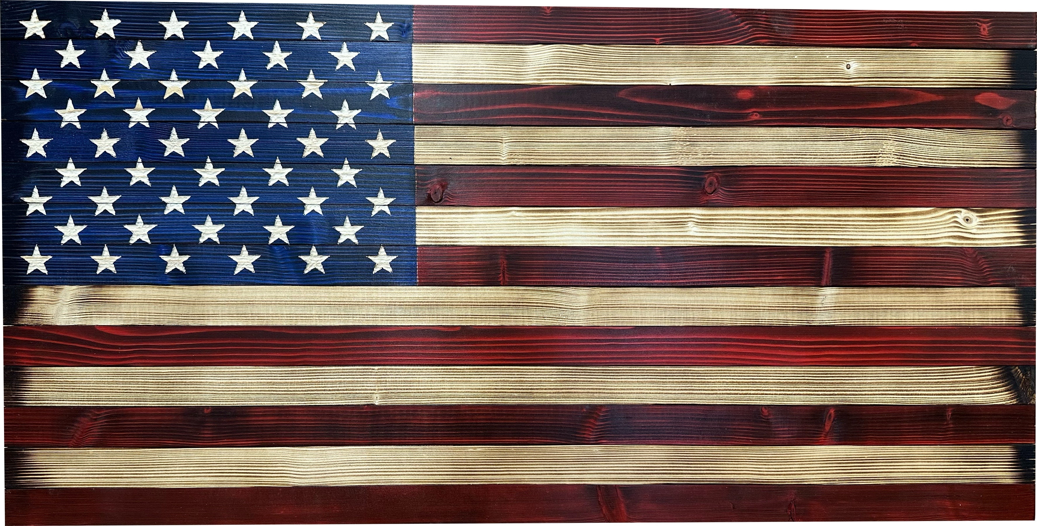 Large American Flag Hidden Gun Safe with Magnetic Lock (Red and Blue)