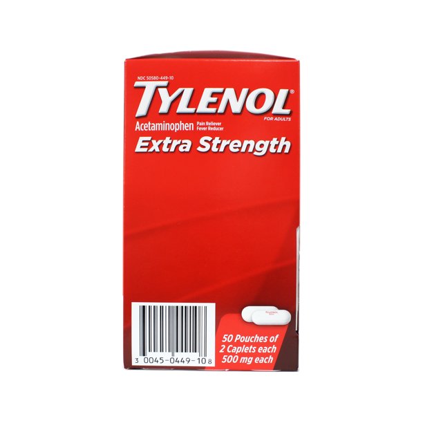 Tylenol extrafuerte, 100/caja