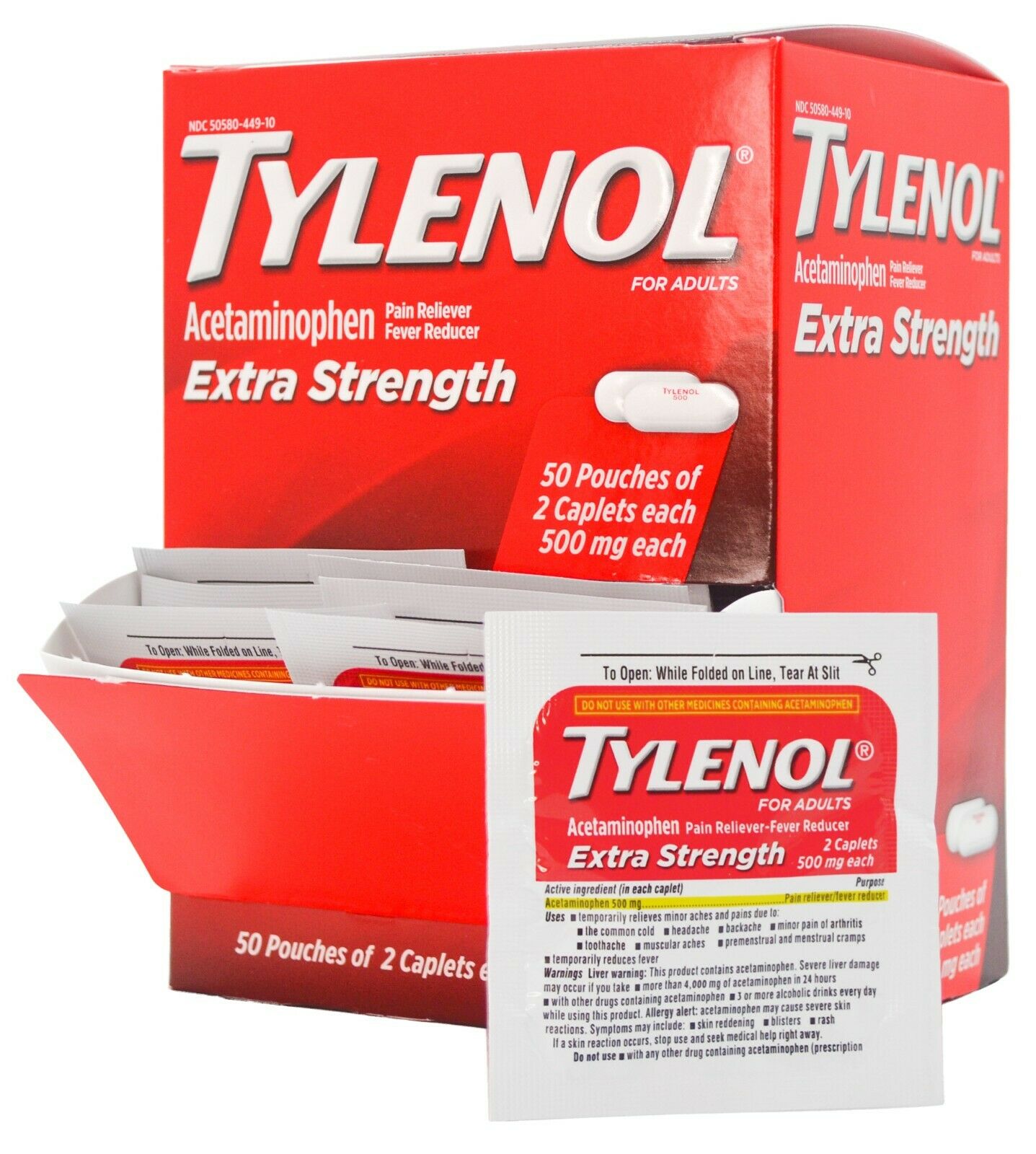 Tylenol extrafuerte, 100/caja