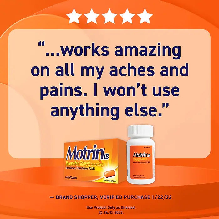 Motrin IB, 2 per pack - 100 per box