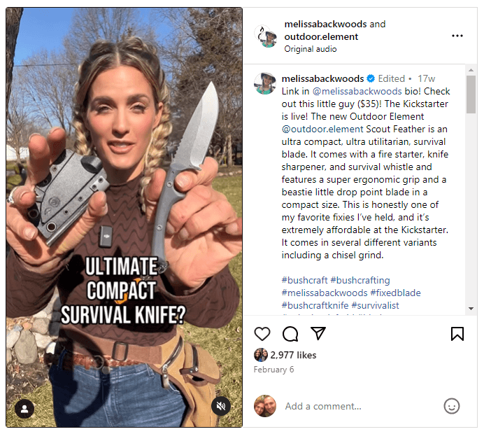 Scout Feather Adventure Survival Knife - BSG