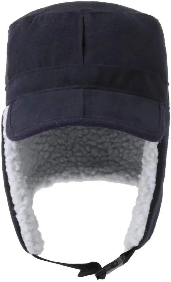 Men’s Winter Trapper Bomber Hat – Warm Cotton Earflap Hat with Chin Strap | BasicSurvivalGear.com