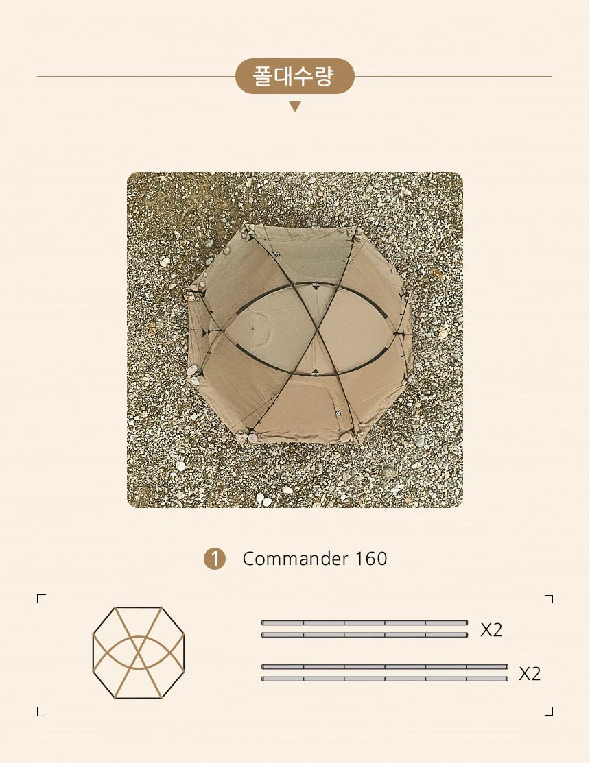 MOBI GARDEN Camping Tent Commander Dome Tent Shelter Waterproof Windproof Ultra - light 70D Nylon 160/185/245CM - BSG