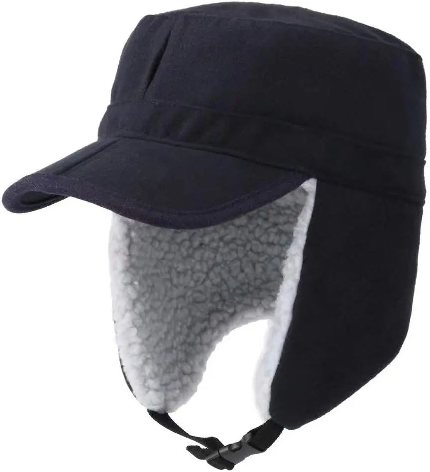 Men’s Winter Trapper Bomber Hat – Warm Cotton Earflap Hat with Chin Strap | BasicSurvivalGear.com