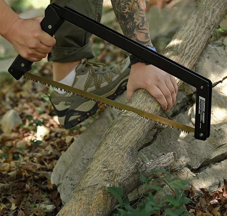 Quick-Folding Camping Hand Saw – High-Manganese Steel Blade with Aluminum Handle