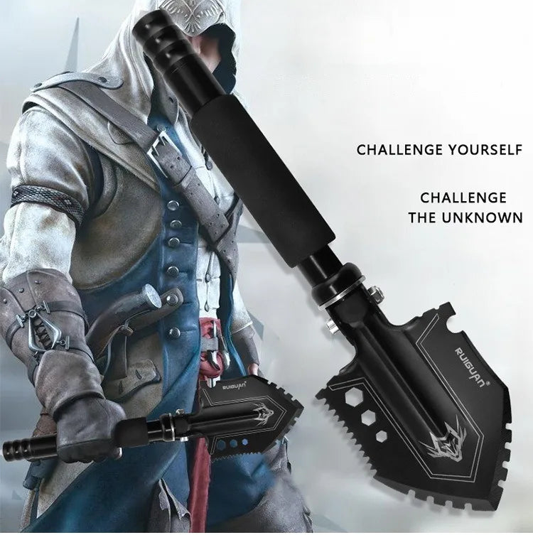 Folding Multi-Function Survival Engineering Shovel