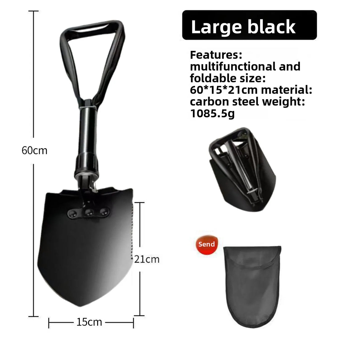 Multi-Functional Folding Engineer Shovel – Outdoor Expedition & Car Tool
