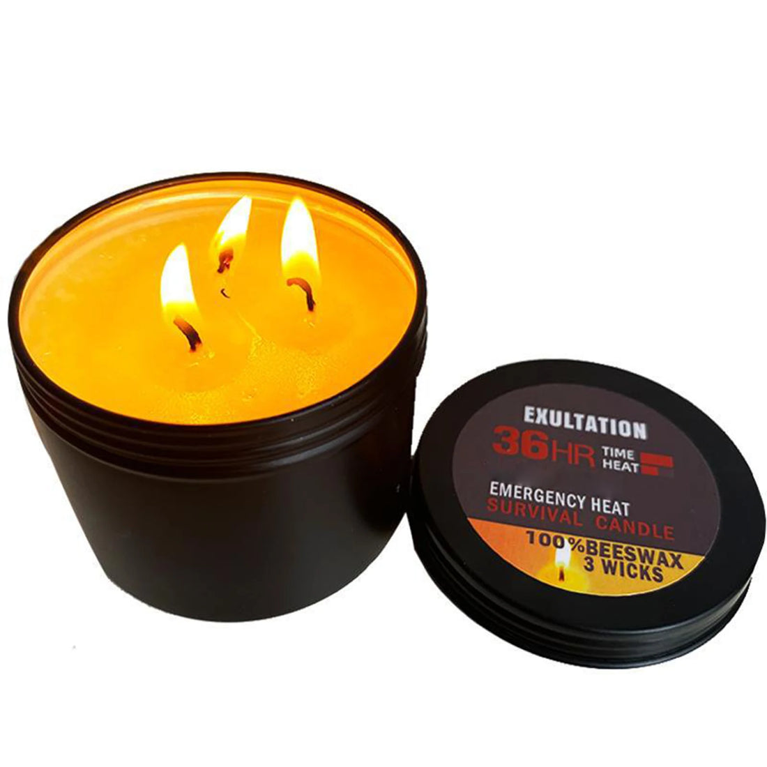 Emergency Survival Candle – 36-Hour Smokeless Portable Tin Candle (Model CLH@8) | BasicSurvivalGear.com