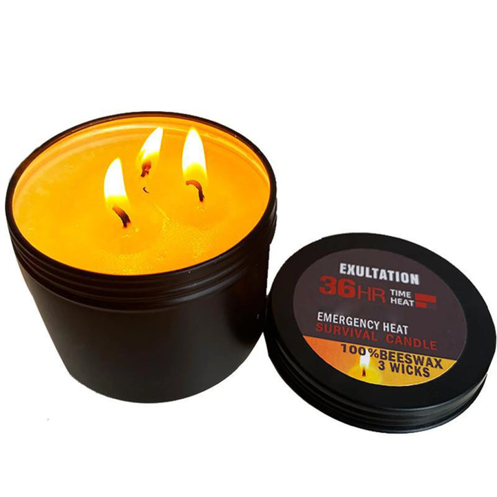 Emergency Survival Candle – 36-Hour Smokeless Portable Tin Candle (Model CLH@8) | BasicSurvivalGear.com