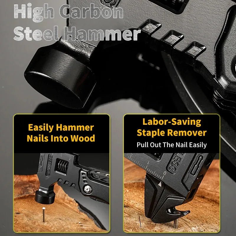 New Multifunctional Wrench Hammer Knife Pliers Outdoor Camping Survival Tool Labor Saving Tool Stainless Steel Multi - tool Knife - BSG