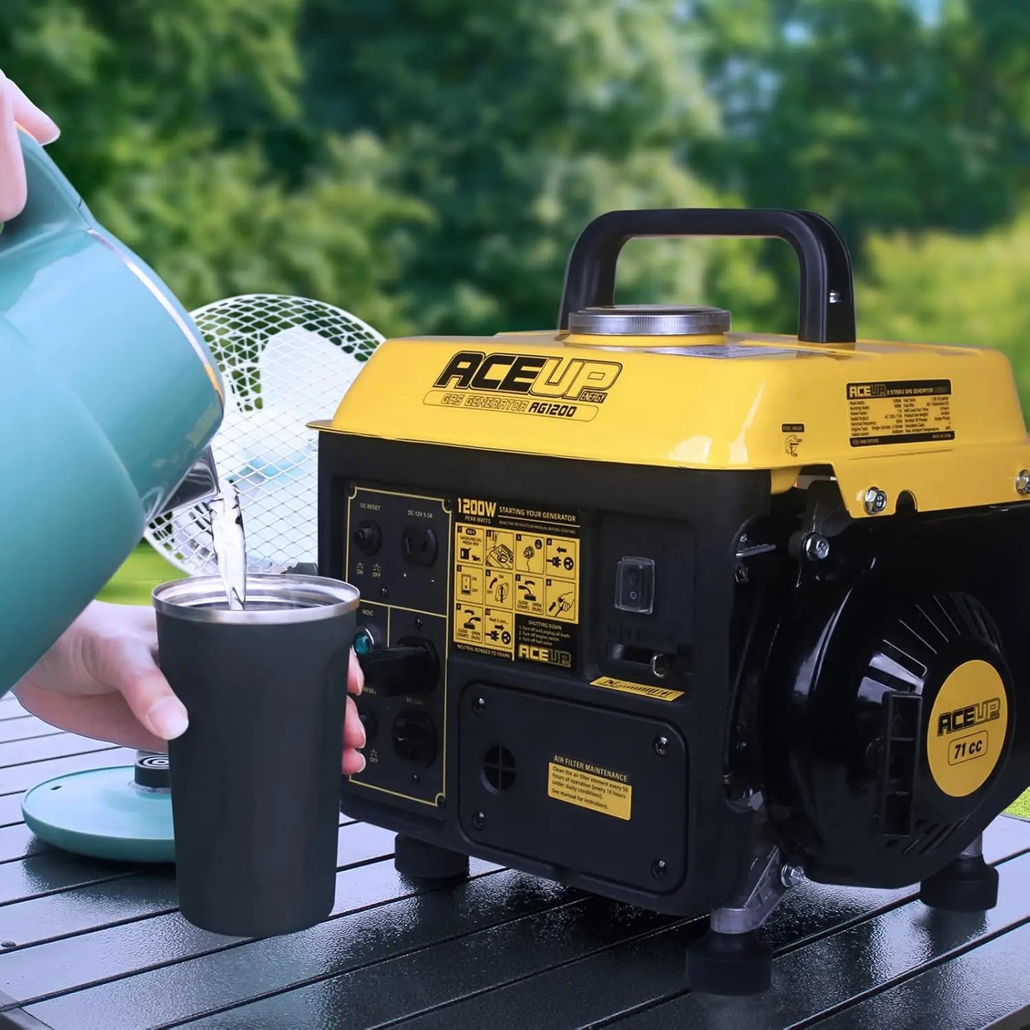 Aceup Energy 1,200W Gas Powered Generator, Small Portable Generator for Home Use Camping Ultralight, EPA & CARB Compliant