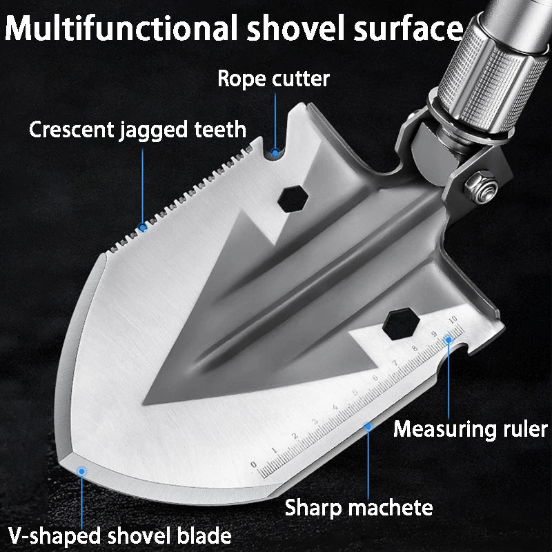 Multifunctional Folding Shovel Outdoor Vehicle Mounted Engineer Shovels Tourism Camping Survival Spade Garden Hand Tools