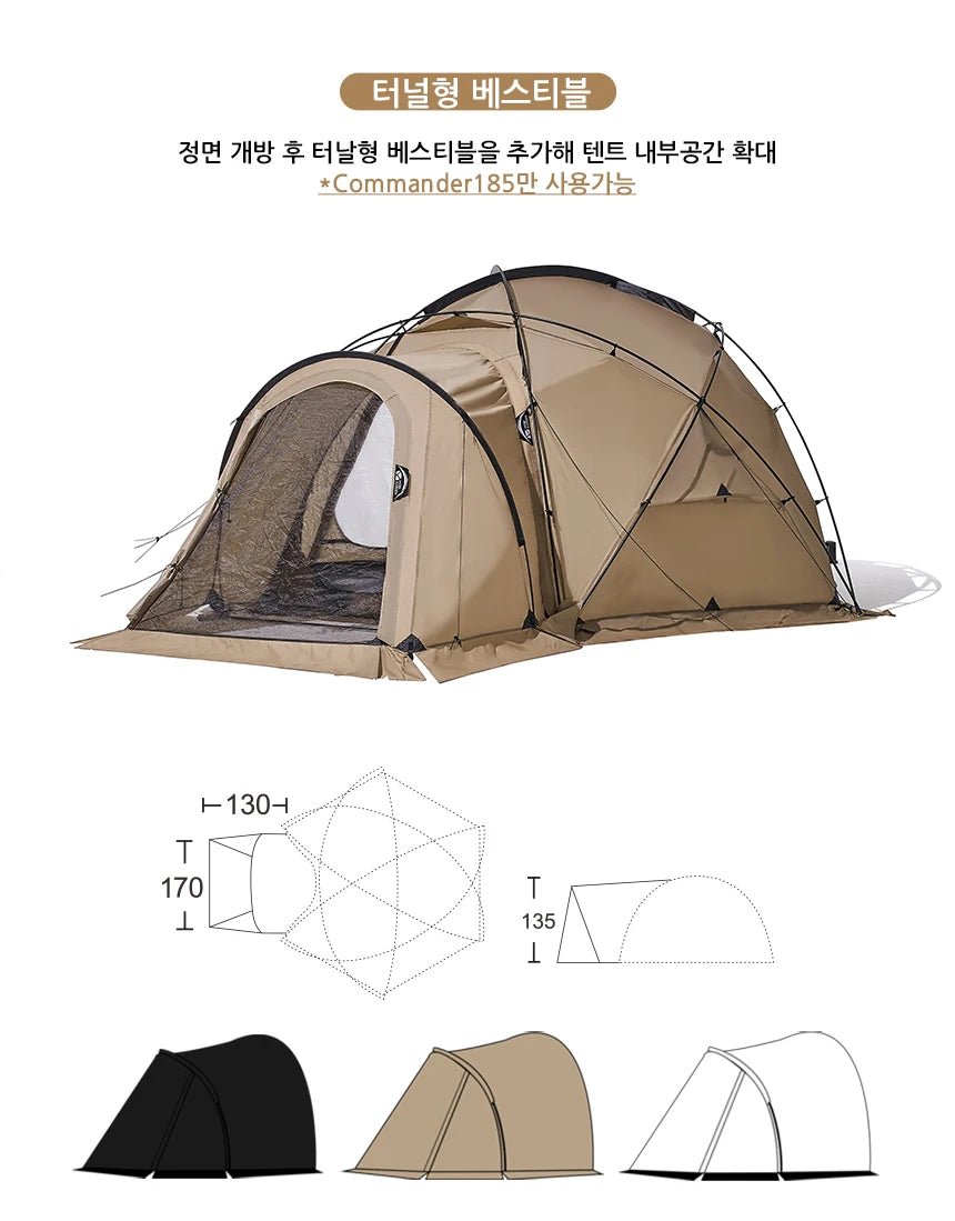 MOBI GARDEN Camping Tent Commander Dome Tent Shelter Waterproof Windproof Ultra - light 70D Nylon 160/185/245CM - BSG