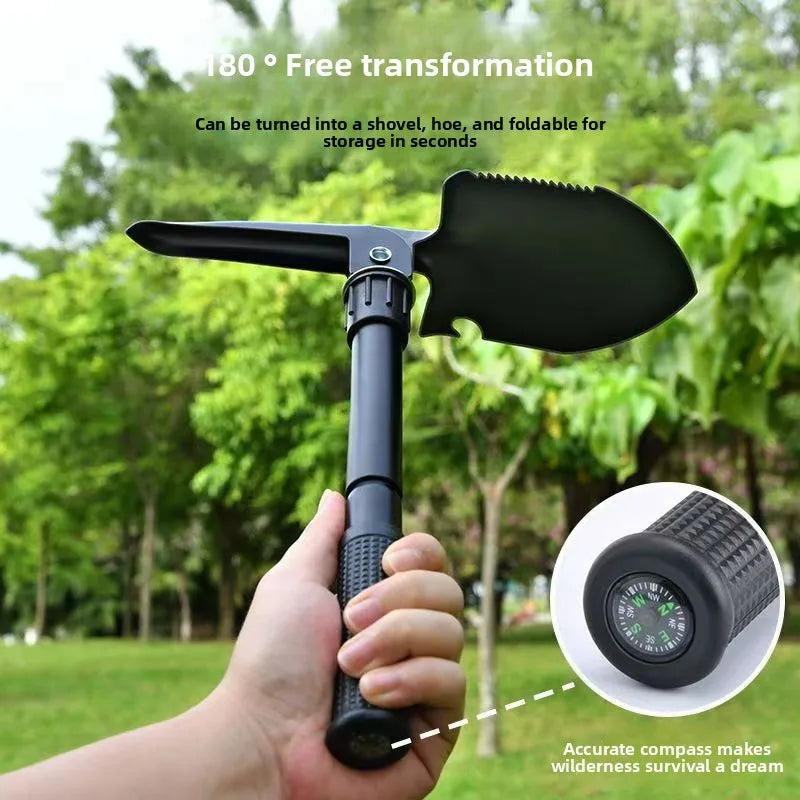 Pala plegable multifuncional para ingenieros: herramienta para exteriores y para el coche