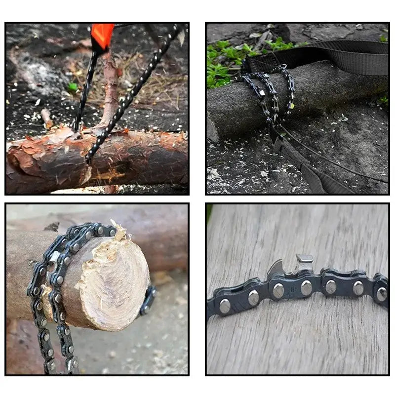 Sierra de alambre portátil de 11 dientes: motosierra de supervivencia para acampar, hacer senderismo y usar como kit de emergencia | BasicSurvivalGear.com