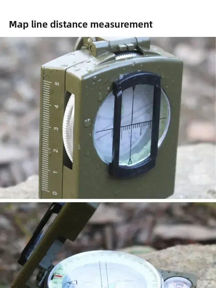 High Precision Compass Professional Outdoor Camping Multifunctional Military Green Precise Geological Tactical Compass - BSG