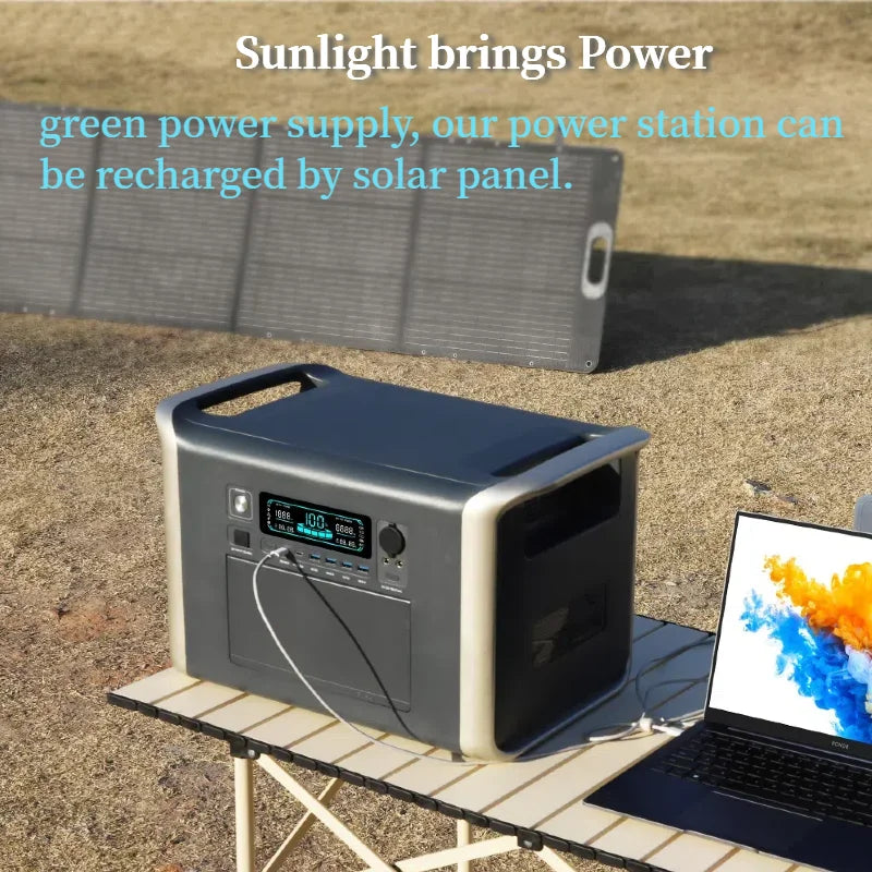 LiFePO4 Portable Power Station – 200W to 2600W Outdoor Emergency Generator