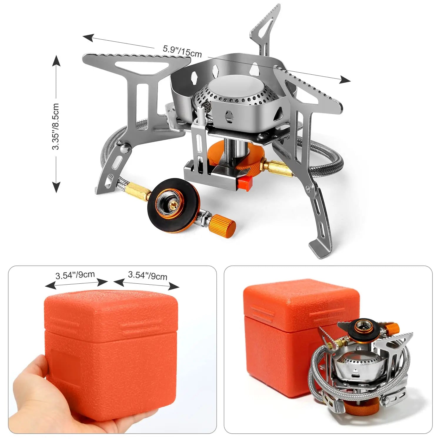 Outdoor Windproof Gas Stove Portable Tourist Camping Picnic Survive Burner 3500/5800W Big Power Foldable Hiking Barbecue Stove